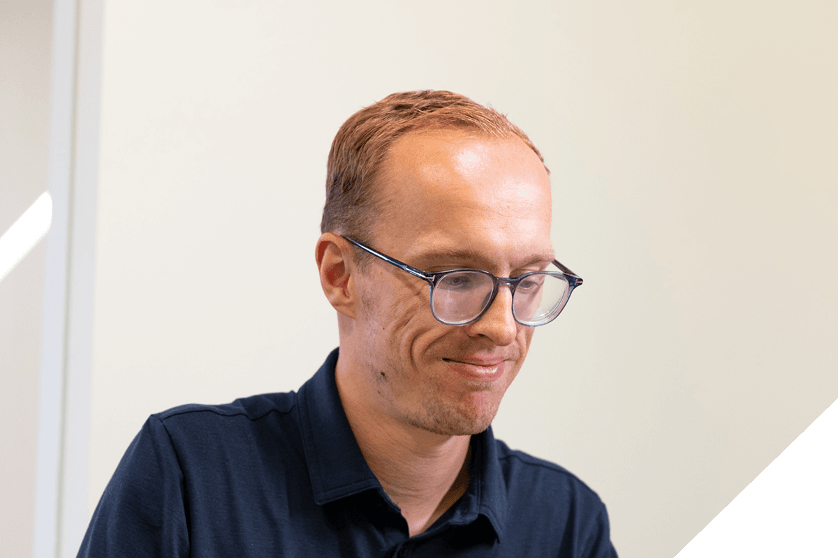 Person working on laptop